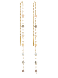 Bead Row Thread Earrings