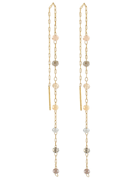 Bead Row Thread Earrings