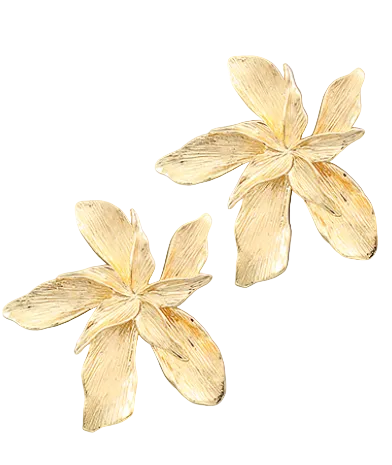 Textured Flower Earrings