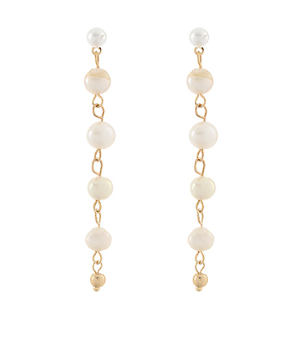 Pearl Linear Drop Earrings