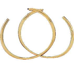 Curved Bold Metal Hoops