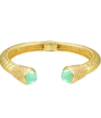 Faceted End Hammered Cuff