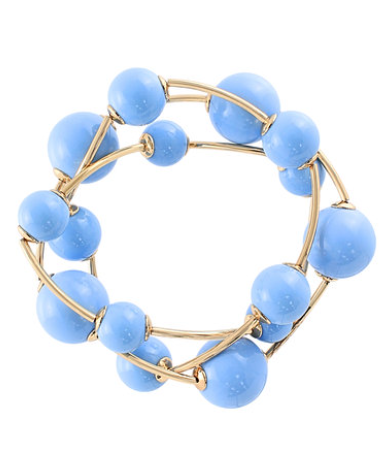 3 Row Ball & Curved Metal Bracelet Set
