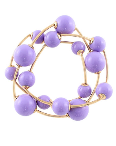 3 Row Ball & Curved Metal Bracelet Set