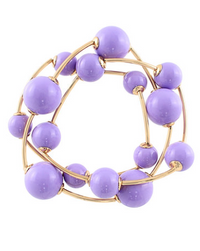 3 Row Ball & Curved Metal Bracelet Set