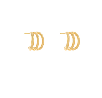Layered Half Stud Hoops