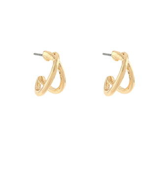 X Shape Stud Hoops