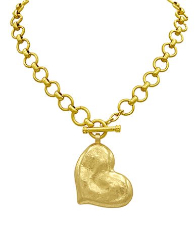Textured Heart Necklace