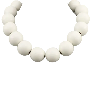 Color Wood Ball Necklace