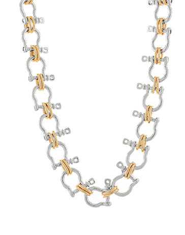 Linked Geometric Horsebit Necklace