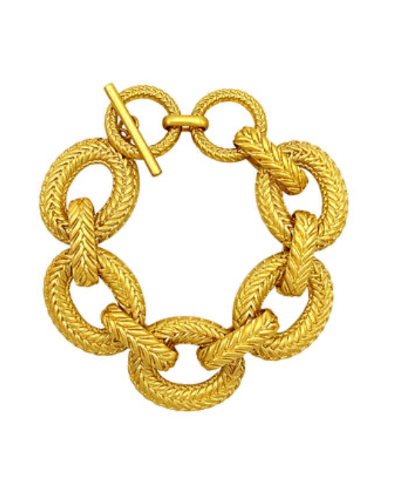 Herringbone Texture Linked Bracelet