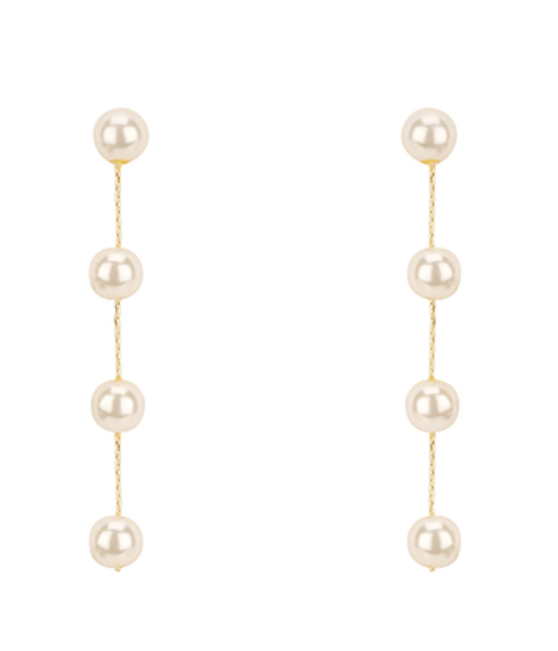 6mm Pearl Linear Earrings