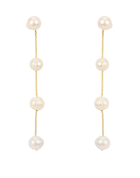 Freshwater Pearl 4 Drop Earrings