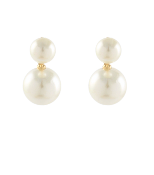 2 Pearl Dangle Earrings
