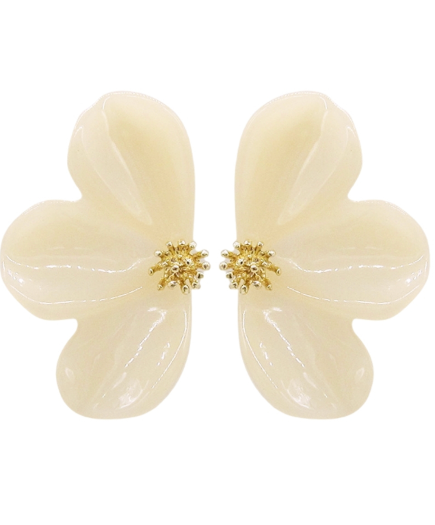 Half Flower Statement Earrings