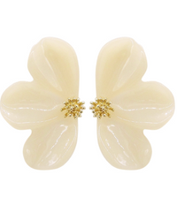 Half Flower Statement Earrings