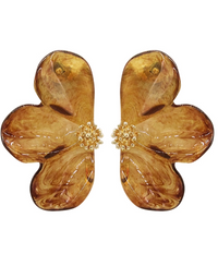 Half Flower Statement Earrings