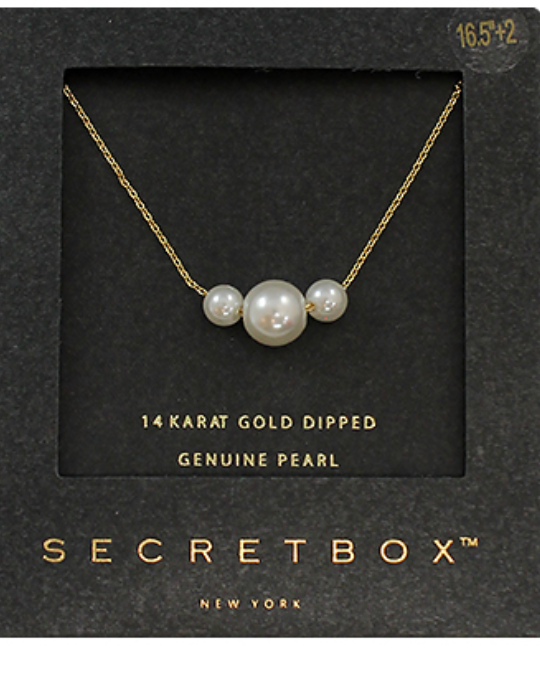 Genuine Pearl Gold Dipped Necklace