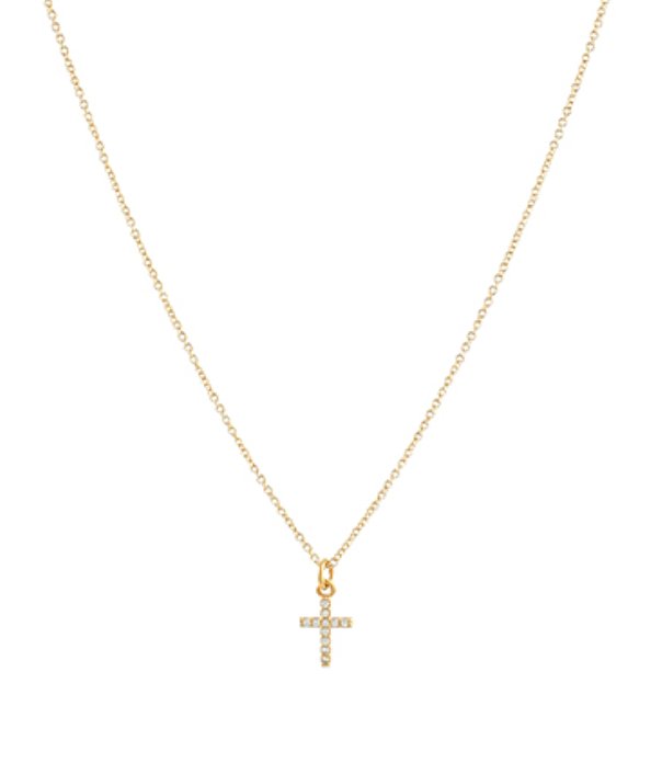 Pave Crystal Cross Necklace
