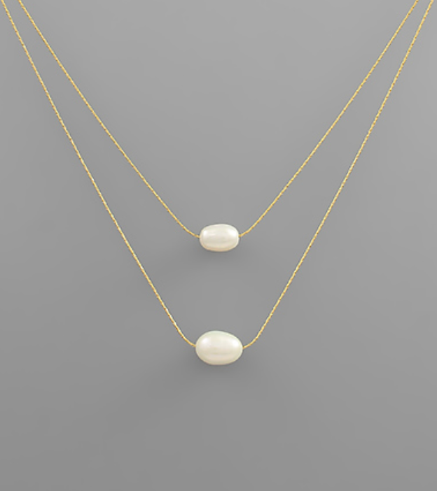 Pearl Pendant Dual Necklace
