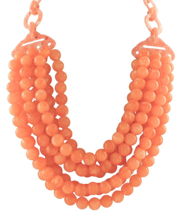 7 Layered Agate Ball Necklace