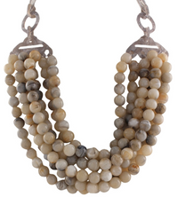 7 Layered Agate Ball Necklace