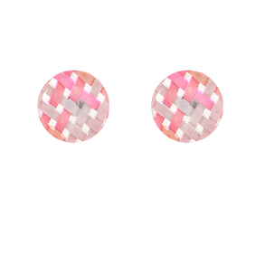 Dome Woven Print Stud Earrings