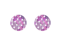 Dome Woven Print Stud Earrings