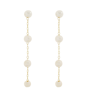 Linear Fresh Water Pearl Earrings
