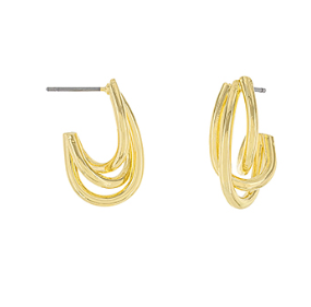 Layered Oval Open Hoops