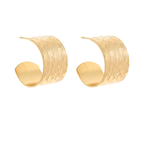 Textured Wide Hoops