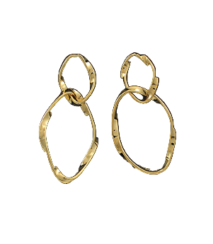 Twisted Ovals Linked Earrings