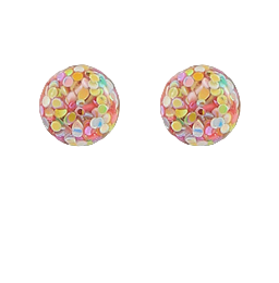 Glitter Flake Ball Earrings