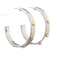 Studed Hammered Hoops