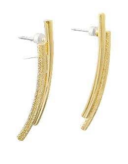 2 Curved Bar Earrings