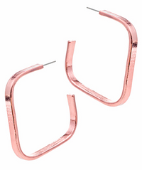 2" Square Metallic Colored Hoop