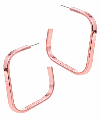 2" Square Metallic Colored Hoop