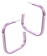 2" Square Metallic Colored Hoop