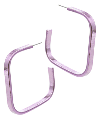 2" Square Metallic Colored Hoop