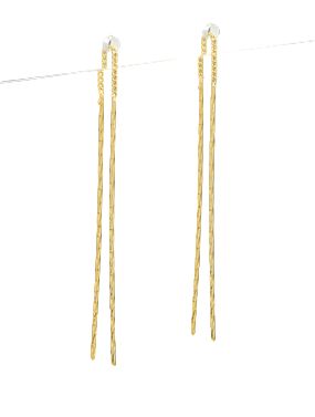 Chain Threader Double Piercing Earrings