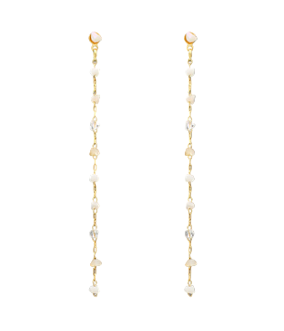 Bead Chain Drop Earrings