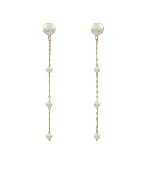 Pearl Linear Drop Earrings