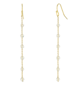 Gold Plated & Glass Station Earring