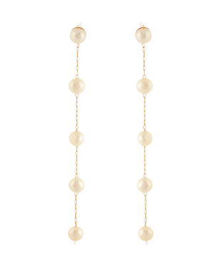 Pearl Chain Drop Earrings