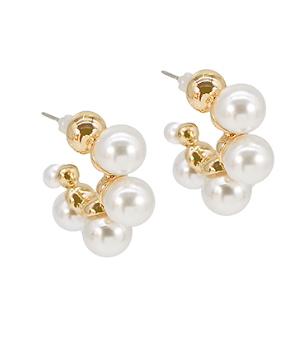 Pearl Hoop Earrings
