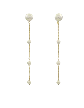 Pearl Linear Drop Earrings