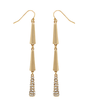 Linear Pave & Cone Earrings