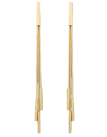 3 Snake Chain Row Earrings