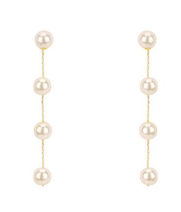 6mm Pearl Linear Earrings