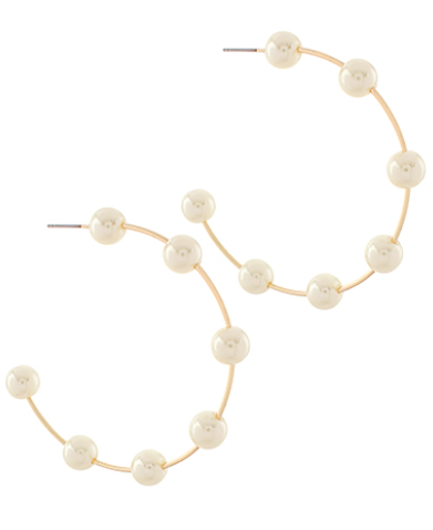 50mm Pearl Station Hoops